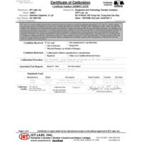 ISO-17025 Accredited Calibration with Test Data