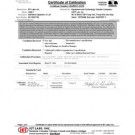 NIST Traceable Cert and Test Data